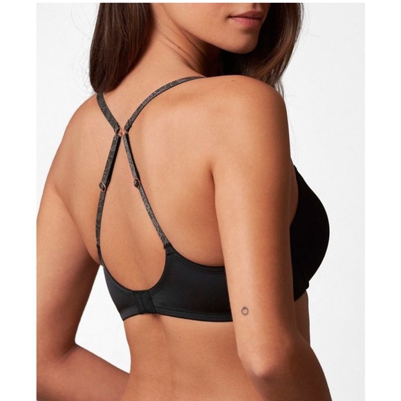 Skarlett Blue Glimpse Multi-Way Push-Up Underwire Bra, NWT, 36DD, Black Slate - Picture 2 of 9